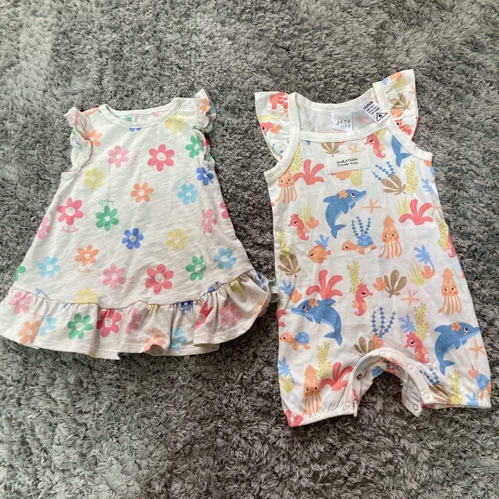 Colorful Baby Girl Dress and Romper